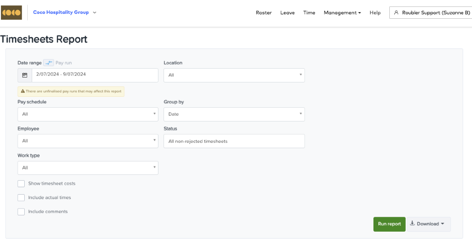 Timesheets Repo 