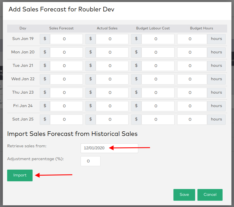 Retrieving historical sales data Roubler